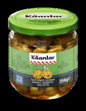 250 GR KAANLAR SOSLU ÇEKİRDEKSİZ YEŞİL ZEYTİN (321-380)