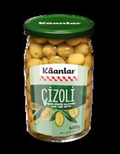 400 GR KAANLAR EDREMİT TİPİ ÇİZİK YEŞİL ZEYTİN ÇİZOLİ (231-290)