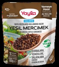 150 GR YAYLA HAŞLANMIŞ YEŞİL MERCİMEK