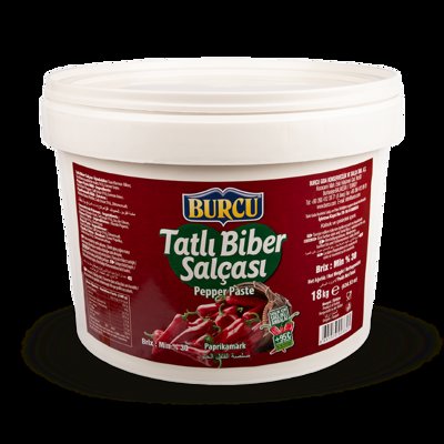 19 KG BURCU EV TİPİ TATLI BİBER SALÇASI KOVA