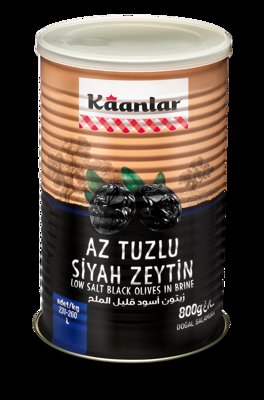 800 GR KAANLAR DOĞAL SOFRALIK SİYAH ZEYTİN AZ TUZLU (291-320)