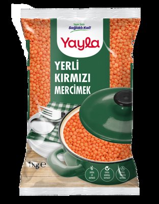 1000 GR YAYLA YERLİ KIRMIZI MERCİMEK